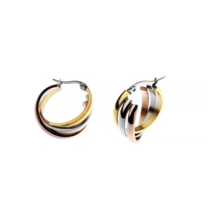 Huggie earrings with 3 colors